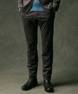 JOSEPH ABBOUD 【軽量/ストレッチ/スウェードタッチ】トリコットコーデュロイ パンツ グレー系