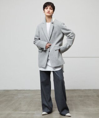 BEIGE， 【L-size】CORBY / ウエストゴムワイドパンツ C.Gray