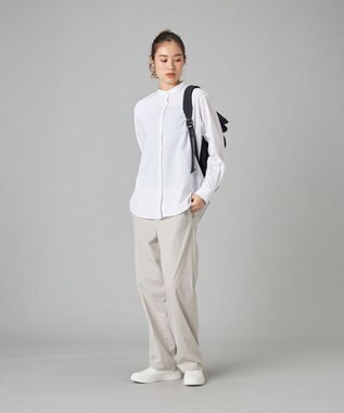 Chacott EasyCare+ノーカラーシャツ ホワイト