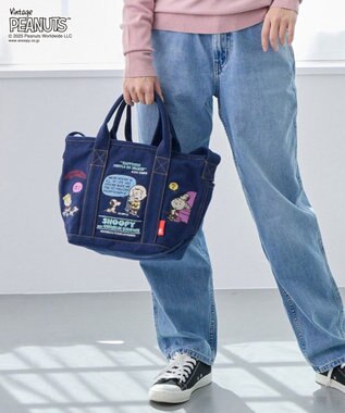 ROOTOTE 8419【スヌーピー】IP.デリ.シシュウ.ピーナッツ-0M 01：ネイビー