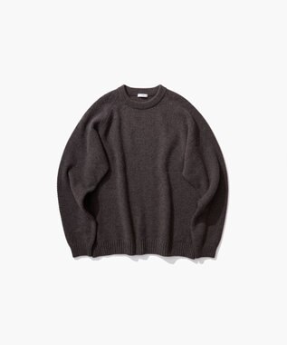 ATON LAMBS WOOL | クルーネックセーター - UNISEX BROWN
