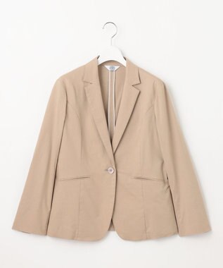 J.PRESS LADIES 【セットアップ対応】セルロースリネンストレッチ テーラード ジャケット ベージュ系