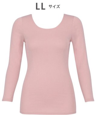 WACOAL あったかインナー 【ふんわりあったか】 8分袖 長袖 ネック浅め 天綿オーガニックを使用 あたたかい ムレにくい しなやかでやわらかい レディース CLD311 /ワコール ピンク