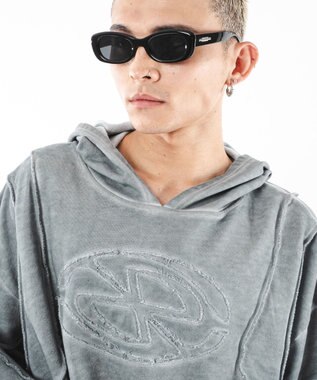 WEGO 【ユニセックス着用ITEM/MLサイズ展開】コールドダイスウィッチングプルパーカー グレー