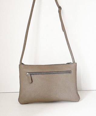 Hekhèr Le Style de Vie 新色追加【日本製】シュリンクレザー スクエアショルダーバッグ グレージュ