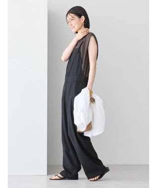 AMERICAN HOLIC リネンブレンドサロペットパンツ Black