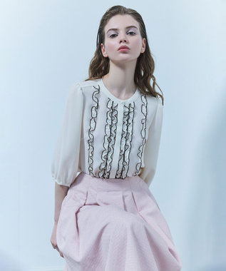 TOCCA ホワイトリボン付き長袖ブラウス 洗える・消臭】PROMISE RIBBON ROSETTE ブラウス / TOCCA