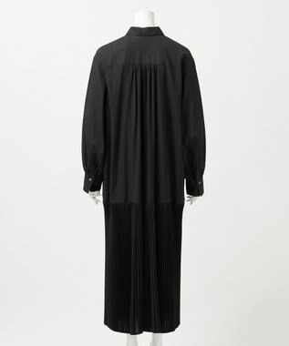 23区 S 【GOLD LABEL】トリアセテートオーガンジー プリーツワンピース ブラック系