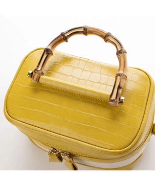 UNBILLION kakatoo バンブーハンドル2wayバニティバッグ イエロー