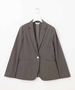 J.PRESS LADIES 【セットアップ対応】セルロースリネンストレッチ テーラード ジャケット スレート系