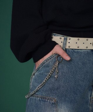 WEGO 【ユニセックス着用ITEM】ワッフルグラフィックカットZIPパーカー ブラック