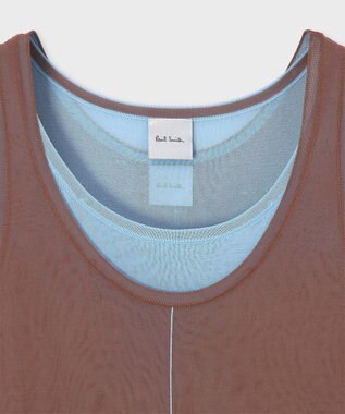 Paul Smith レイヤード シアータンクトップ ブラウン