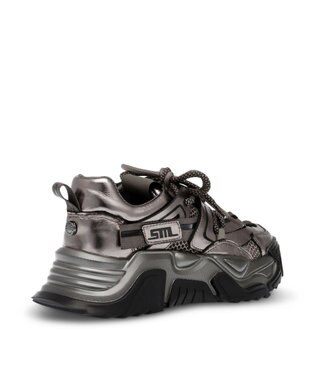 STEVE MADDEN KINGDOM ボリュームソールダブルレースアップスニーカー ガンメタル