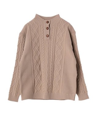 CRAFT STANDARD BOUTIQUE リサイクルポリエステルヘンリーネックプルオーバー Beige