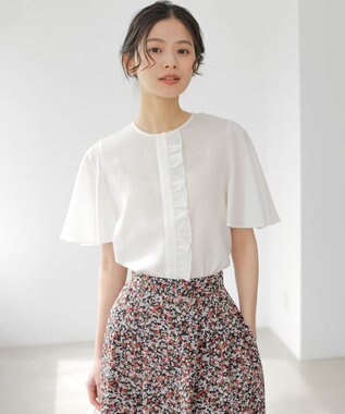 組曲 L 【先行予約】ニューリヨセルシャーティング フロントフリルブラウス