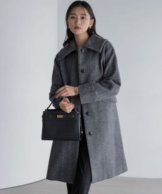 組曲 ウールモッサステンカラー コート モノトーン系8