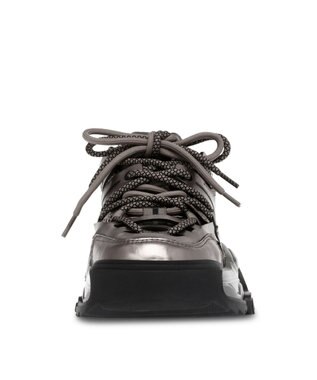 STEVE MADDEN KINGDOM ボリュームソールダブルレースアップスニーカー ガンメタル