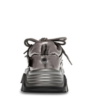 STEVE MADDEN KINGDOM ボリュームソールダブルレースアップスニーカー ガンメタル