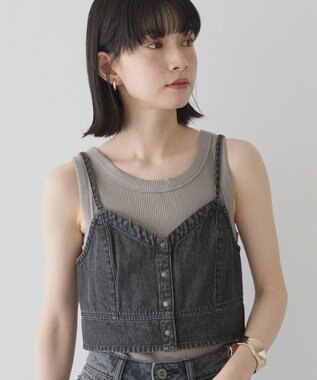 AMERICAN HOLIC デニムキャミビスチェ Light Indigo