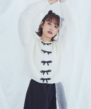 Green Parks ■高橋愛×ＧｒｅｅｎＰａｒｋｓメニーリボンニット Off White