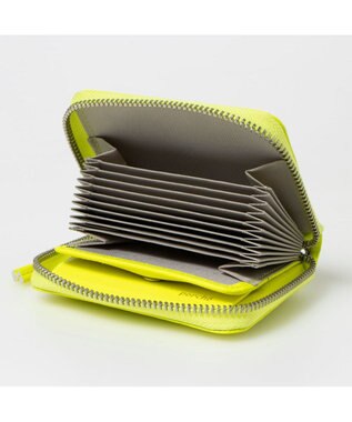 UNBILLION ペルケ perche / 蛍光レザーストラップ付き・ジャバラカードウォレット