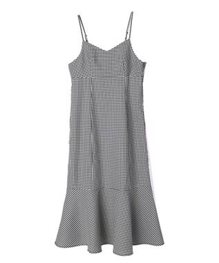 earth music&ecology チェックマーメイドキャミワンピース Black