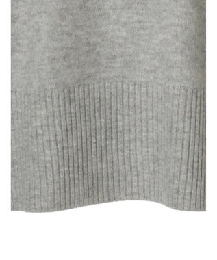 Green Parks ｆｕｗａっとメランジ袖リブ長めニットプルオーバー Light Gray