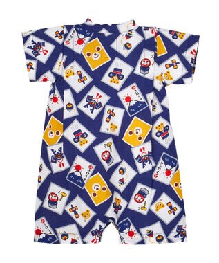 MIKI HOUSE HOT BISCUITS 【ミキハウス】【60-80cm】甚平オール 紺