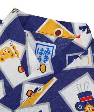 MIKI HOUSE HOT BISCUITS 【ミキハウス】【60-80cm】甚平オール 紺