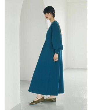 Green Parks armonia．ウエストタックポンチワンピース Blue Green