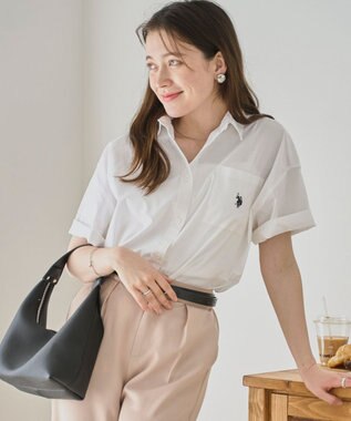 WEGO USPOLOハーフスリーブシャツ ホワイト