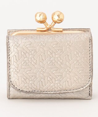 UNBILLION perche 抗菌レザー型押し外がまミニウォレット