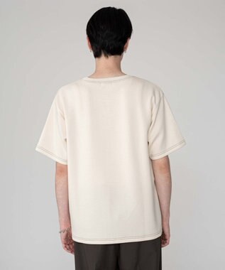 WEGO 【ユニセックス着用ITEM/MLサイズ展開】カラーステッチT（SS） オフホワイト