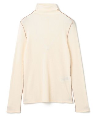 BEIGE， 【洗える・GISELe 10月号掲載】FORD / ウール配色メローハイネックカットソー Ecru