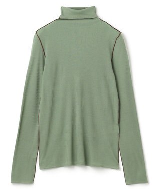 BEIGE， 【洗える・GISELe 10月号掲載】FORD / ウール配色メローハイネックカットソー Sage