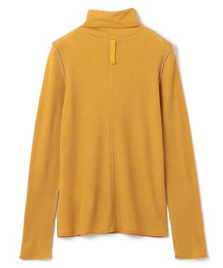 BEIGE， 【洗える・GISELe 10月号掲載】FORD / ウール配色メローハイネックカットソー Mustard