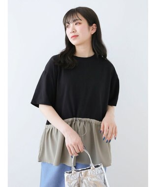 Green Parks ドロスト切替えドッキングカットプルオーバー Dark Khaki