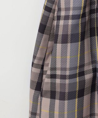 組曲 【リボンタイ付き】シアーツイルチェック ワンピース パープル系3