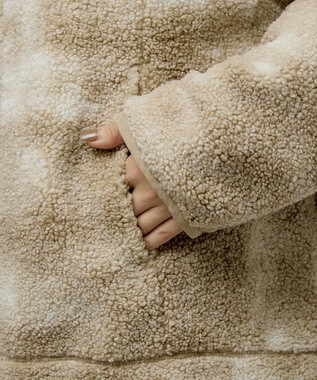 Green Parks スタンドボアジャケット Beige