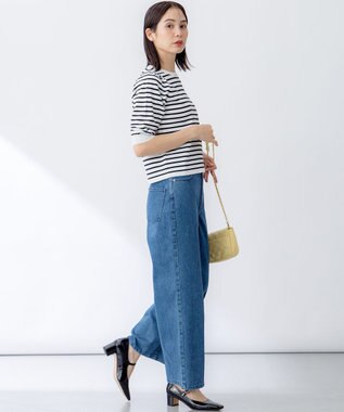 組曲 フラワーメタル ニットTシャツ オフボーダー