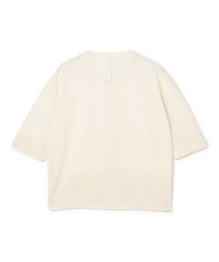 BEIGE， MOISE / シアーニット　5分袖カーディガン Ecru