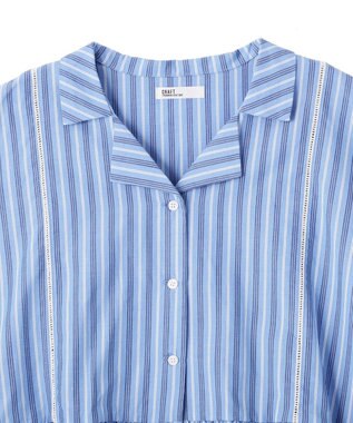 CRAFT STANDARD BOUTIQUE インド製 ペプラムブラウス Stripe