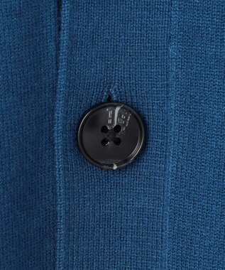 UNFILO MENS 【OCEANS YouTube 掲載/男女兼用】スムースシルキーニット カーディガン ブルー