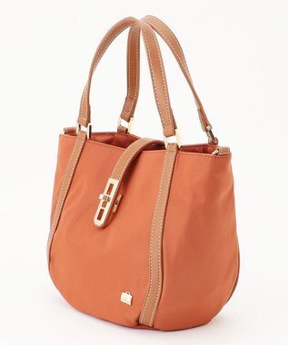 LA BAGAGERIE ひねり金具付きエレガンストート　SSサイズ レンガブラウン