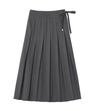 Green Parks ■ＷＩＴＨ　ＫＵＲＵＭＩ．Ｎ　プリーツロングスカート Charcoal Gray