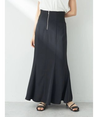 earth music&ecology バックレースサイドリブマーメイドスカート Black