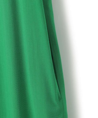 ICB L 【接触冷感・UVカット・洗える】 T/Rドライリネン ワンピース グリーン系