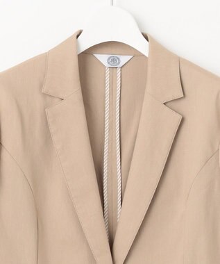 J.PRESS LADIES 【セットアップ対応】セルロースリネンストレッチ テーラード ジャケット ベージュ系