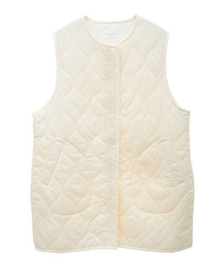 Green Parks キルティングＺＩＰベスト Ecru