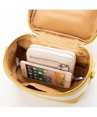 UNBILLION kakatoo バンブーハンドル2wayバニティバッグ イエロー